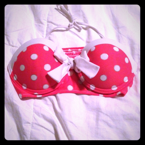 Hot pink helper bathin suit top!