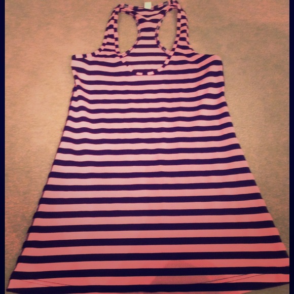 Black and pink lululemon racerback tank