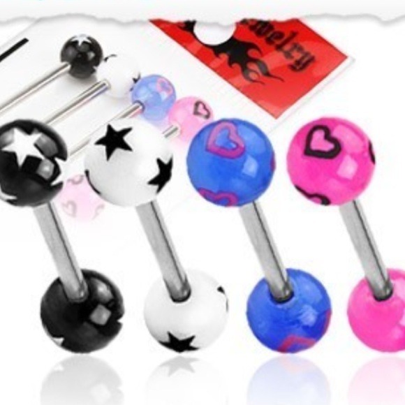 ✋SOLD in BUNDLE 🌟Hearts 💜 Stars 🌟 Tongue Rings