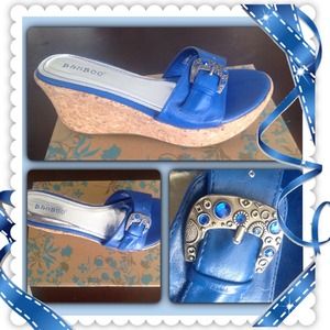Royal blue wedges