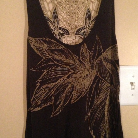 Brown/ Gold tank - Picture 3 of 4