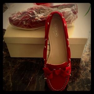 Recently Reduced***Coach Red Flats - Carisa