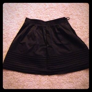 Black structured skirt