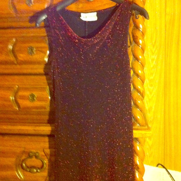 Black with Red Flecks Dress. Light weight. Reduced - Picture 1 of 2