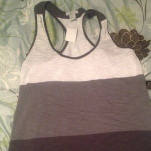 Color block racer back top. NWT