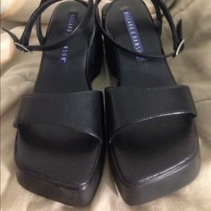 Black platform sandals