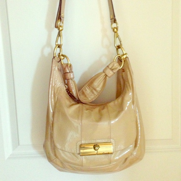 **SOLD**Coach Kristen Patent Leather Hobo Handbag.