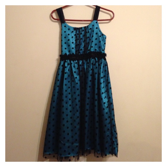 Polka dot dress designed