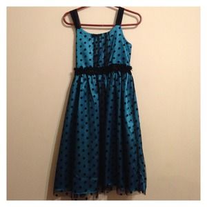 Polka dot dress designed