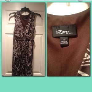 Fun brown zebra dress, with pockets