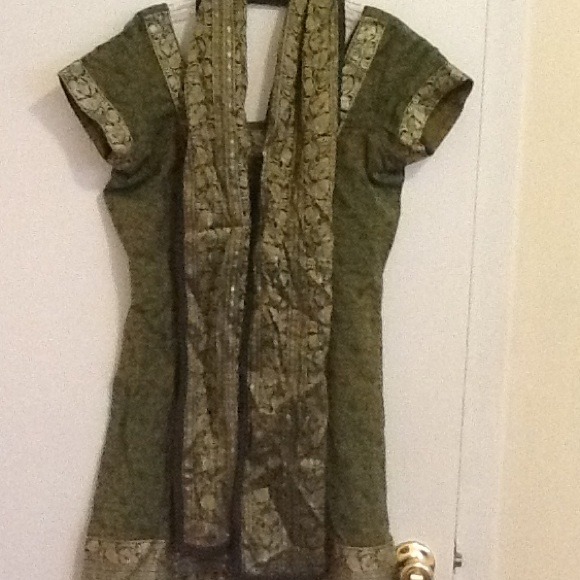Cotton silk suit ( payjami and kameez ) - Picture 1 of 4