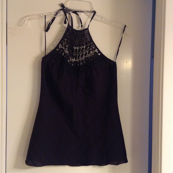 Trina Turk black halter top