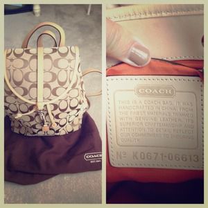 Coach backpack purse.