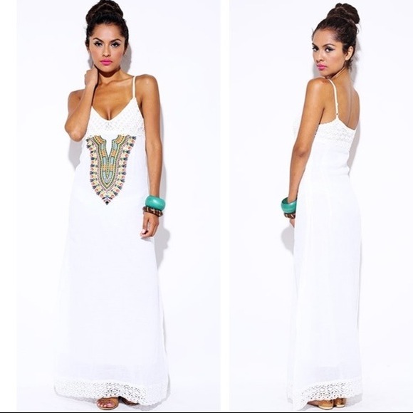 Dresses & Skirts - Crochet Embroidered Dress