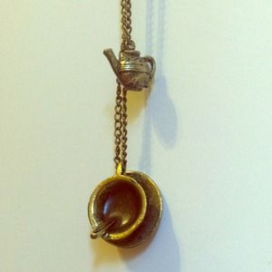 Tea pot and teacup necklace