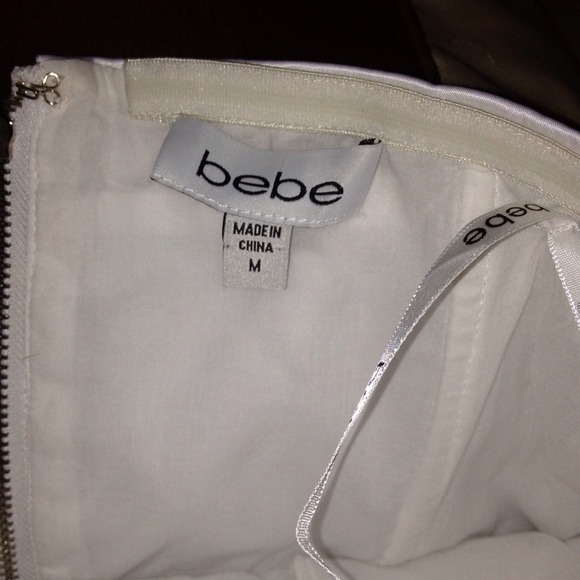 Authentic BEBE white strapless dress!!! - Picture 3 of 4