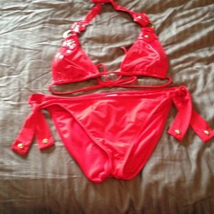 Betsey Johnson red bikini