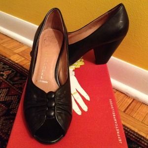 Jeffrey Campbell Black peep toe heel