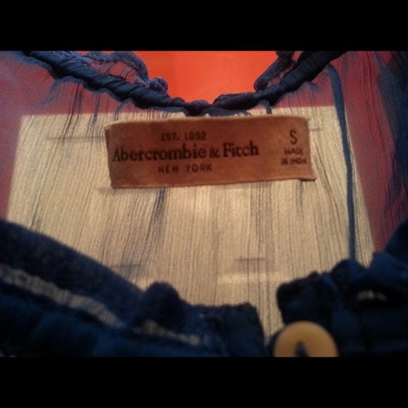 BUNDLED! Abercrombie & Fitch sheer blue blouse - Picture 2 of 2