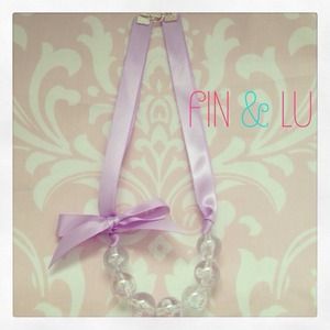 Kids lavender crystal necklace