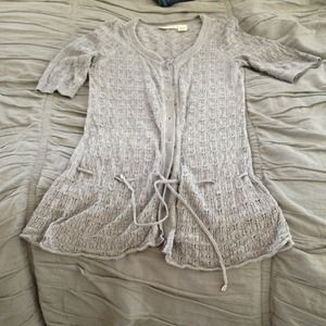 Dkny womens grey knit sweater size small