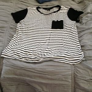Womens Forever 21 striped shirt worn once, Large