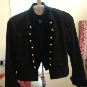 Anna Sui Button & Velvet wool lined Jacket