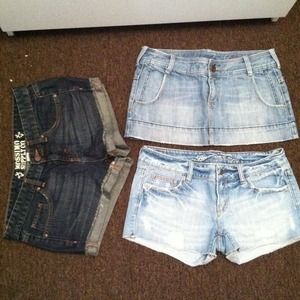 ☀️Bundle of denim...... 2 shorts and a skirt!!!