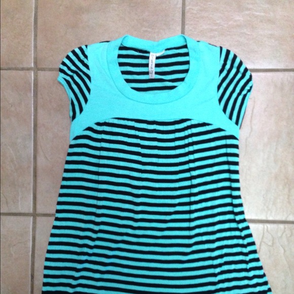 Neon striped stretchy long top