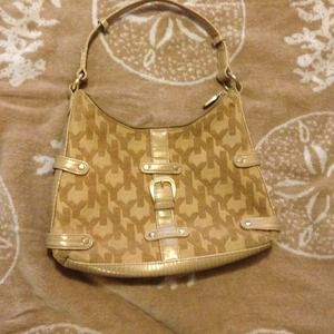 Ny &co tan with gold detail.