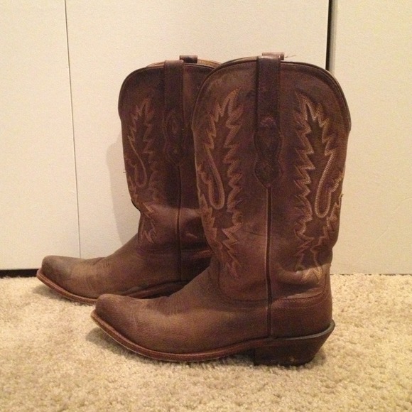Distressed cowgirl boots