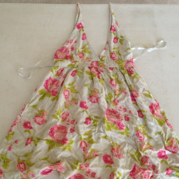 Cute summer floral halter dress/ shirt