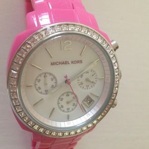 Pink Michael Kors wrist watch