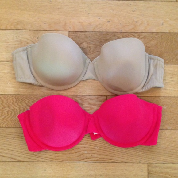 Two Strapless bras