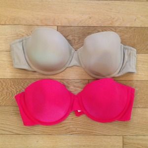 Two Strapless bras