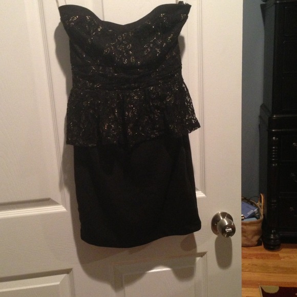 Black lace party dress