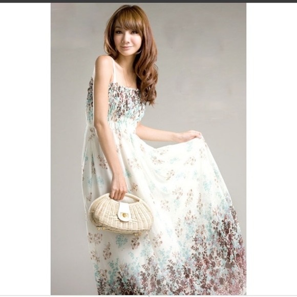 Long white floral dress! Gorgeous!!