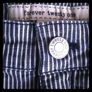 Pinstriped Short Skirt