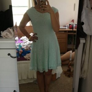 Mint Green Lace Dress