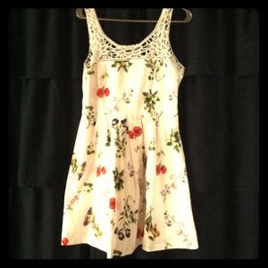 White floral lace sundress