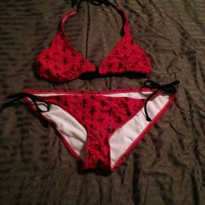 Fleur de lis patterned bikini