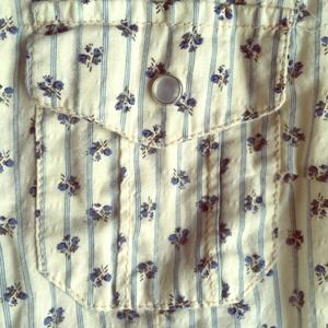 White Floral Button Up