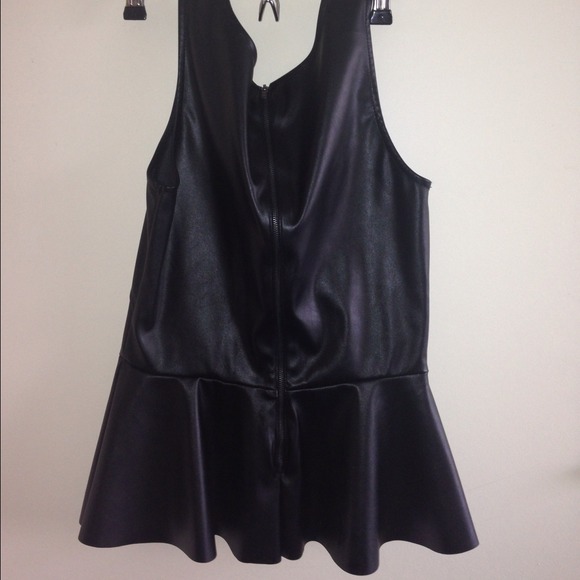 Leather peplum top from Foreign Exchange - Picture 2 of 3