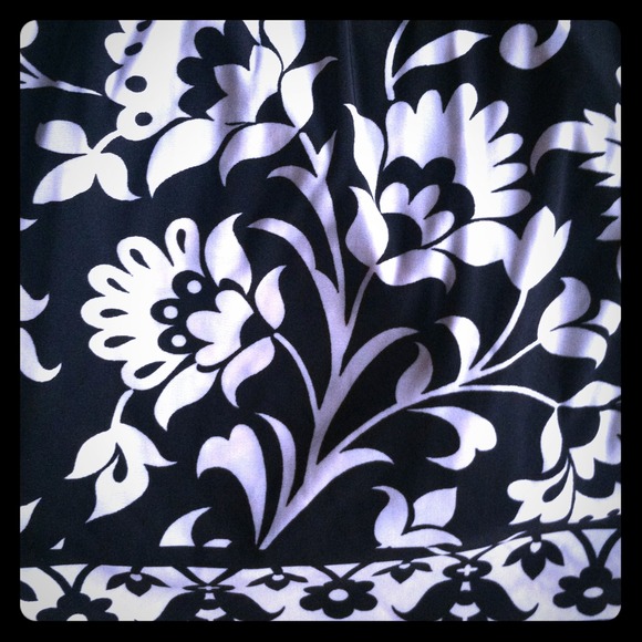 Black and White Silky Shirt