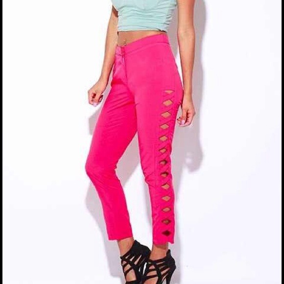 Pink Pants with cut out sides. $12