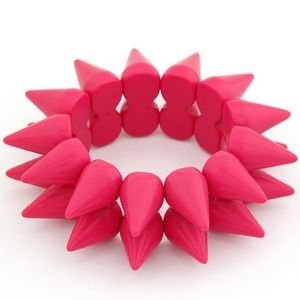 Pink Spike Rivet Bracelet