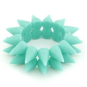 Blue Spike Rivet Bracelet