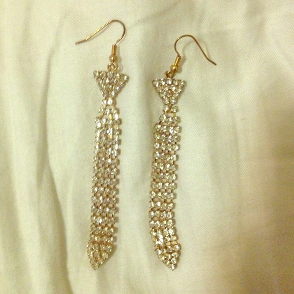 Tie shaped earrings