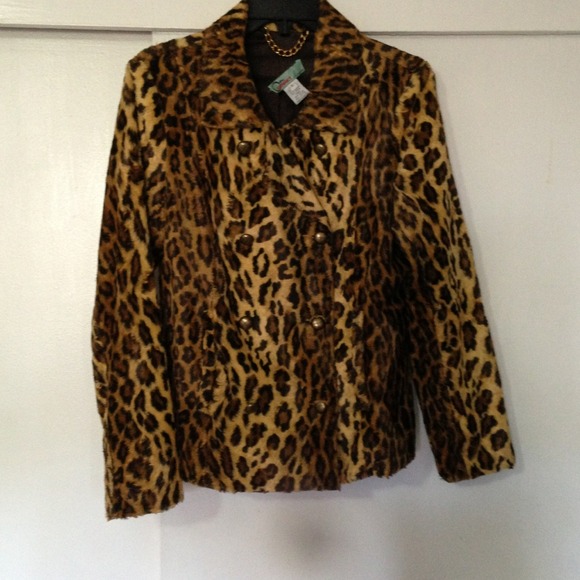 Faux Leopard print coat from Hollywood boutique