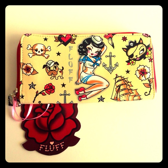 Fluff Suzi Sailor Zipper Wallet - NWT!
